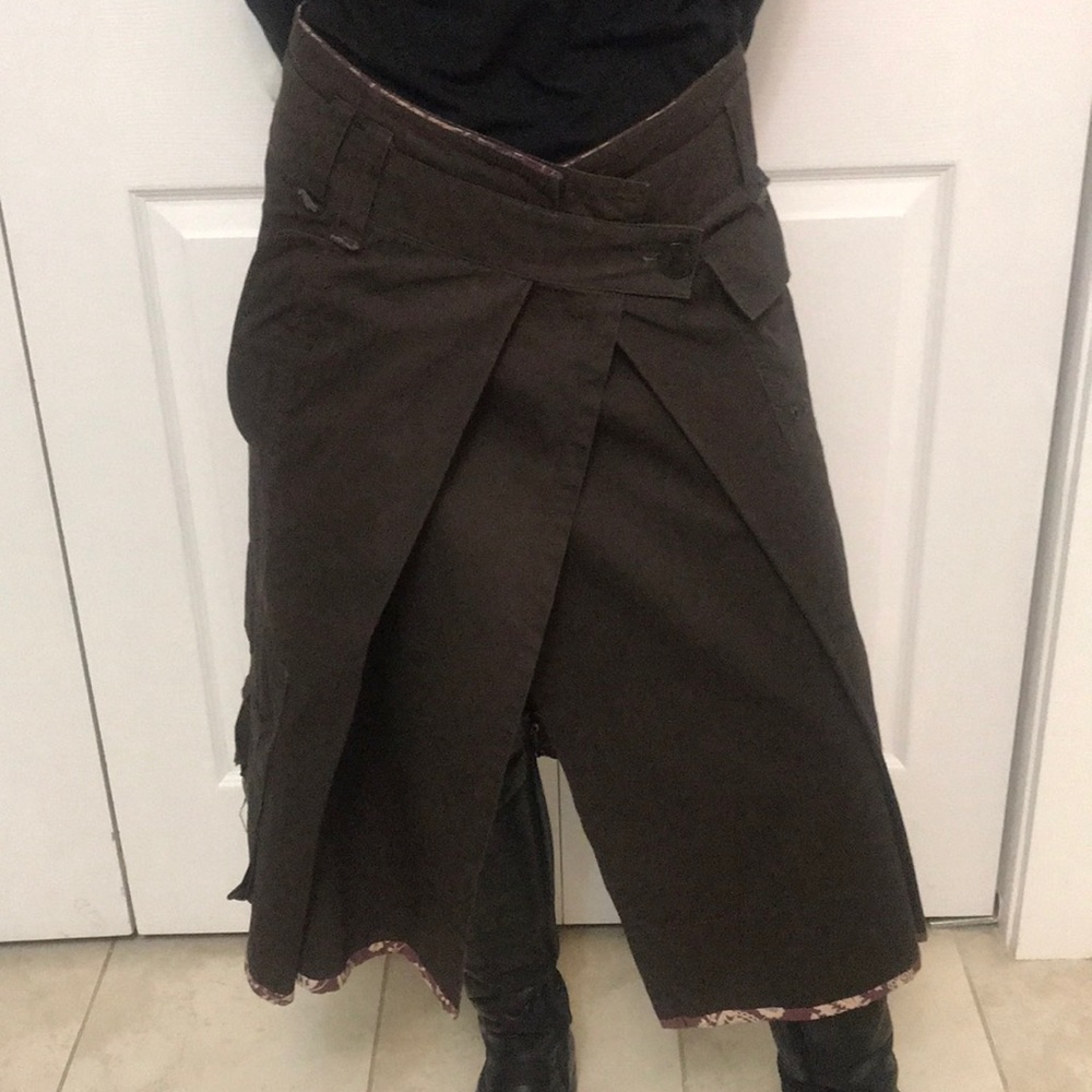 Original skirt brown and burgundy
